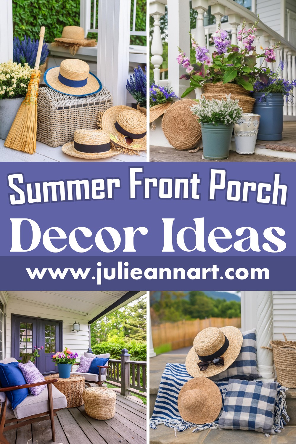 2024's Cheap & Unique Summer Front Porch Decor Ideas - Julie Ann Art