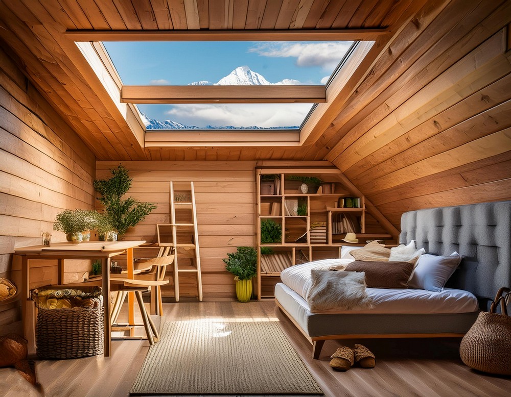 Tiny House with Adding a Skylight inside the house
