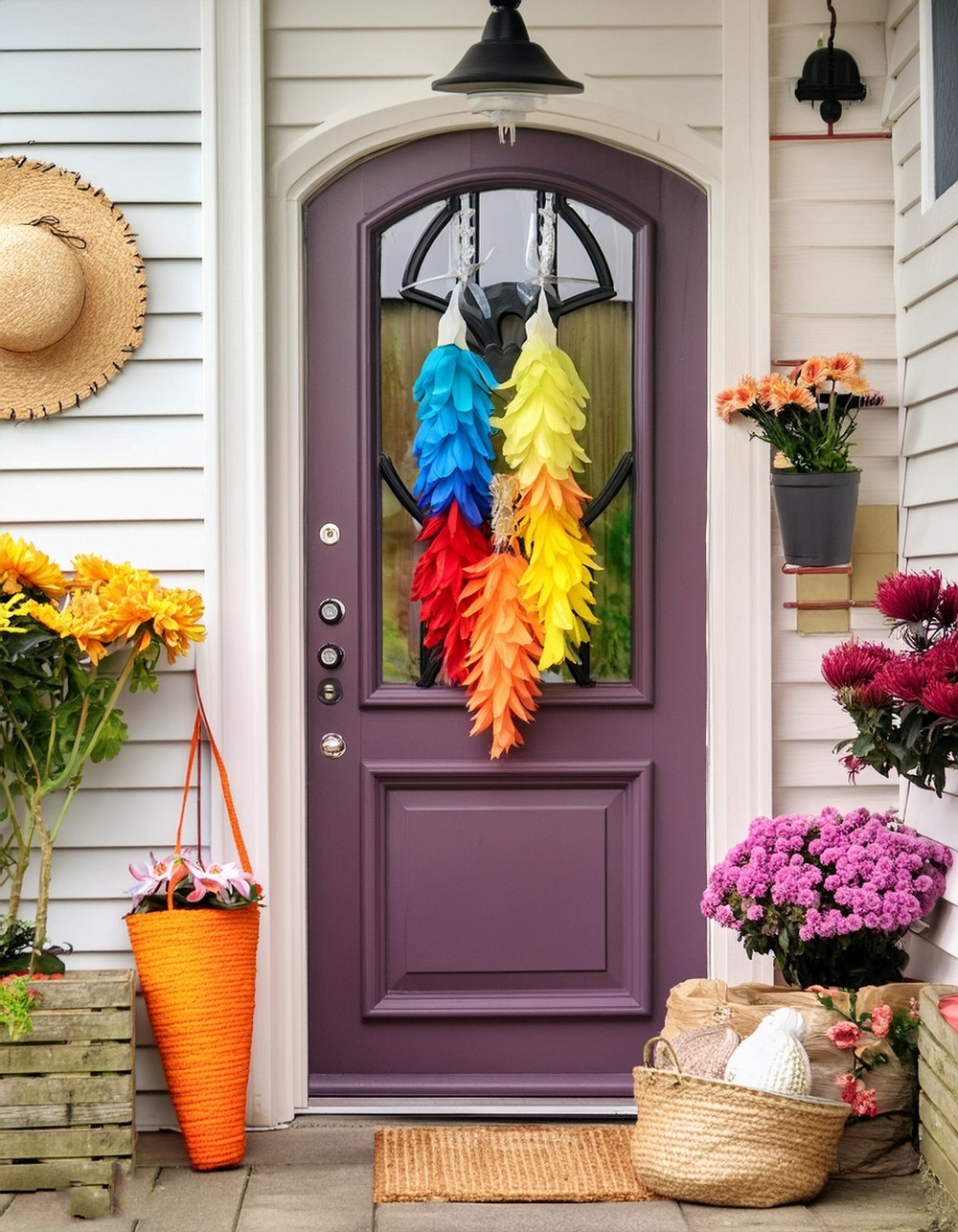 Entryway Decor Idea With Colorful Entryway Decor 2