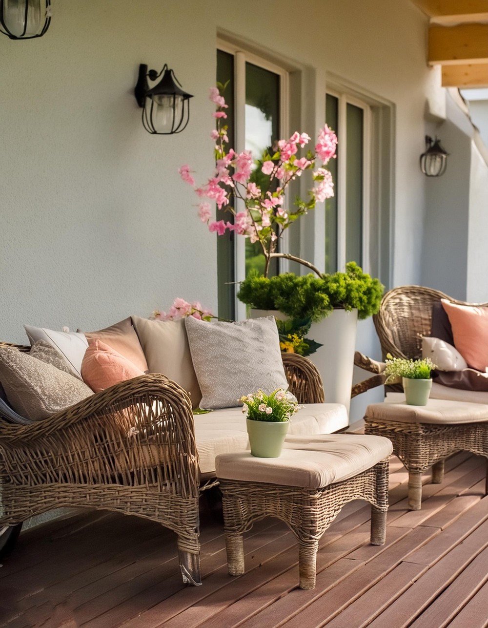 Spring Porch Decor By Create an Outdoor Living Room