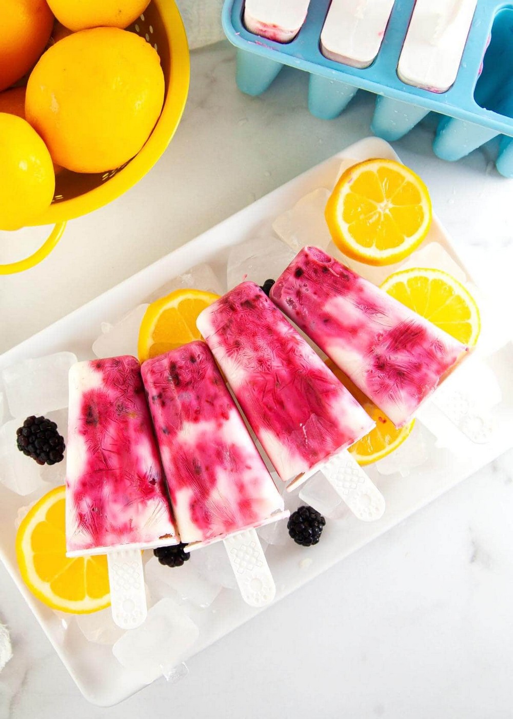Blackberry Yogurt Popsicles Recipe