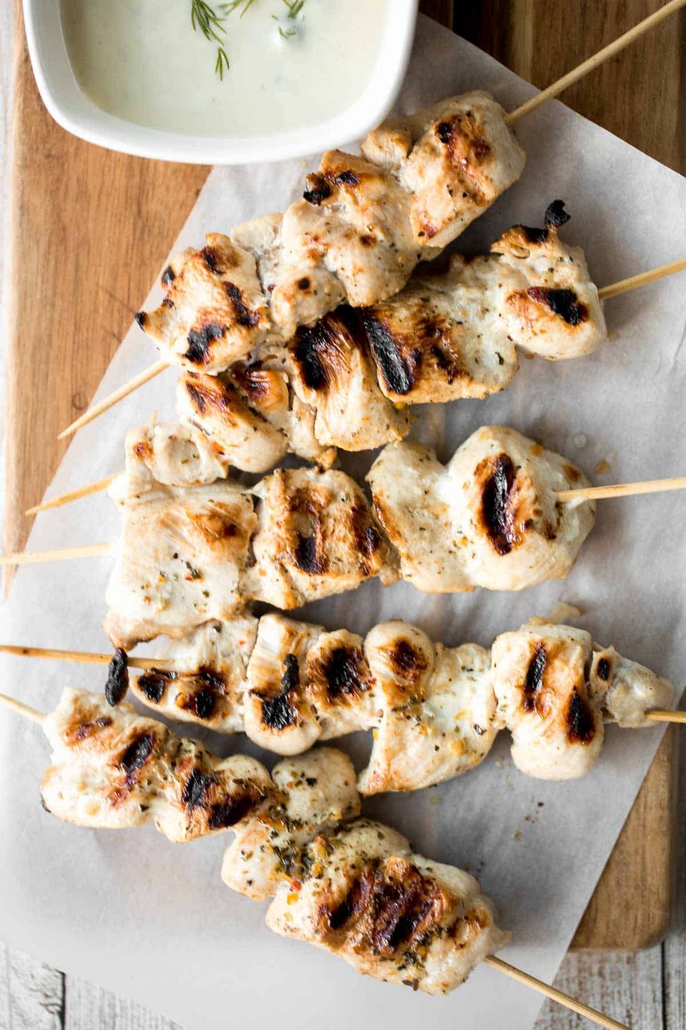 Greek Chicken Souvlaki Skewers
