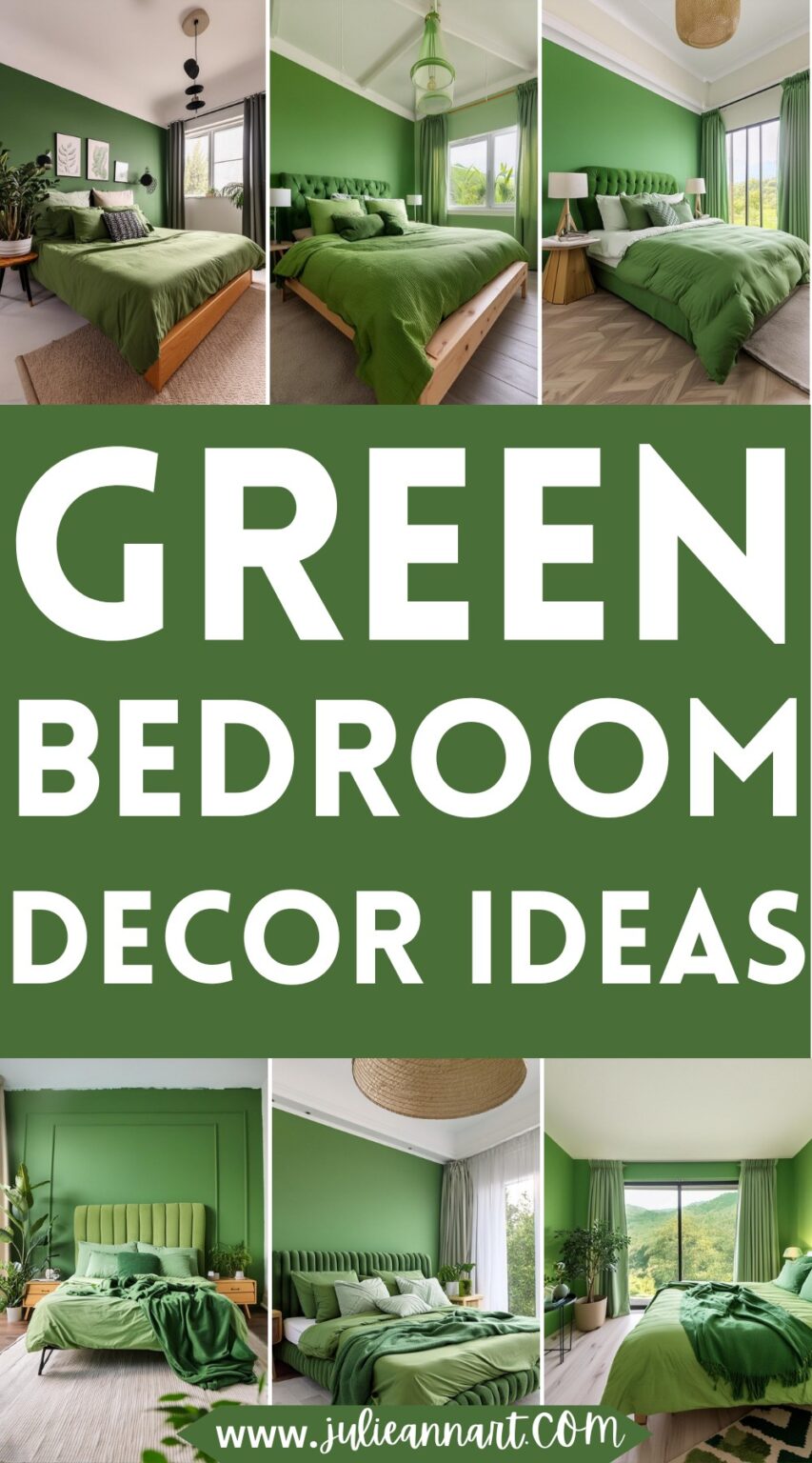 Super Sleek And Beautifying Green Bedroom Decor Ideas - Julie Ann Art