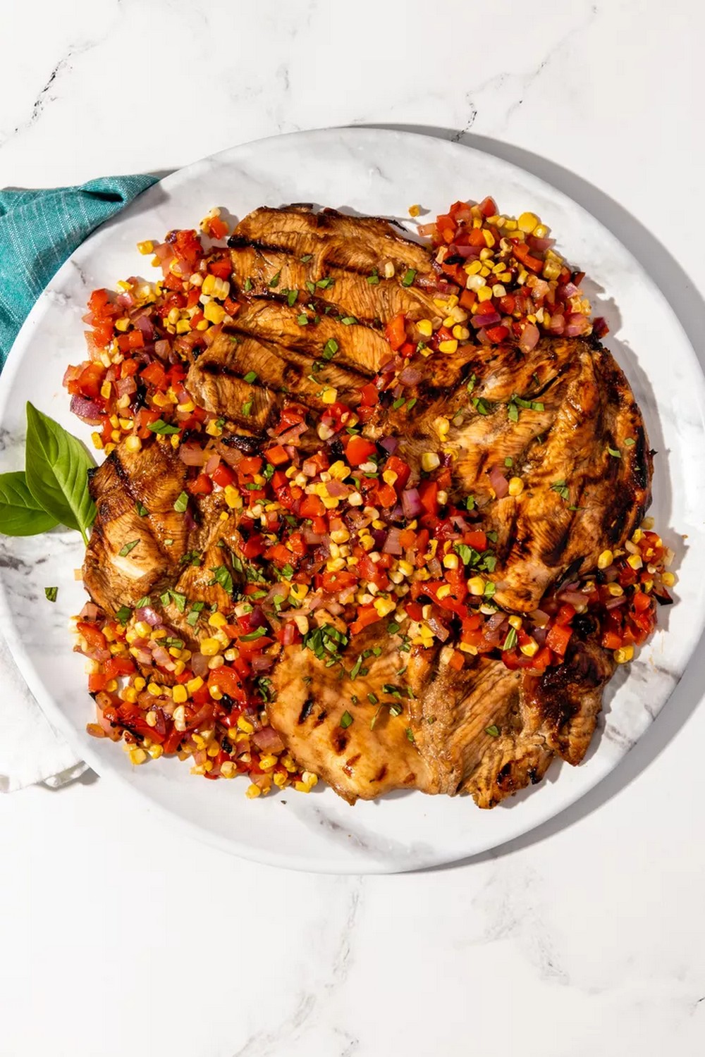 Grilled Honey-Balsamic Chicken with Vegetables