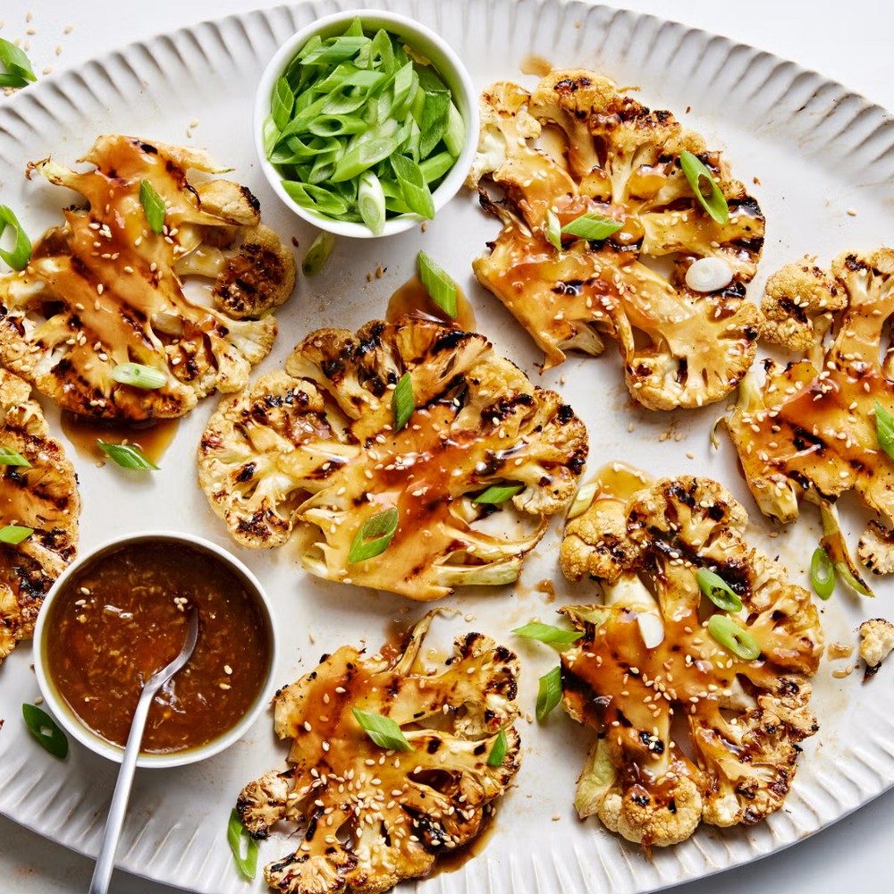 Grilled Teriyaki Cauliflower Steaks
