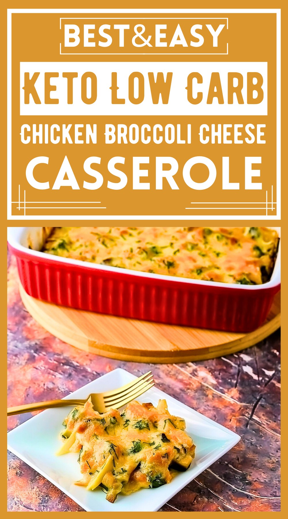Keto Low Carb Chicken Broccoli Cheese Casserole