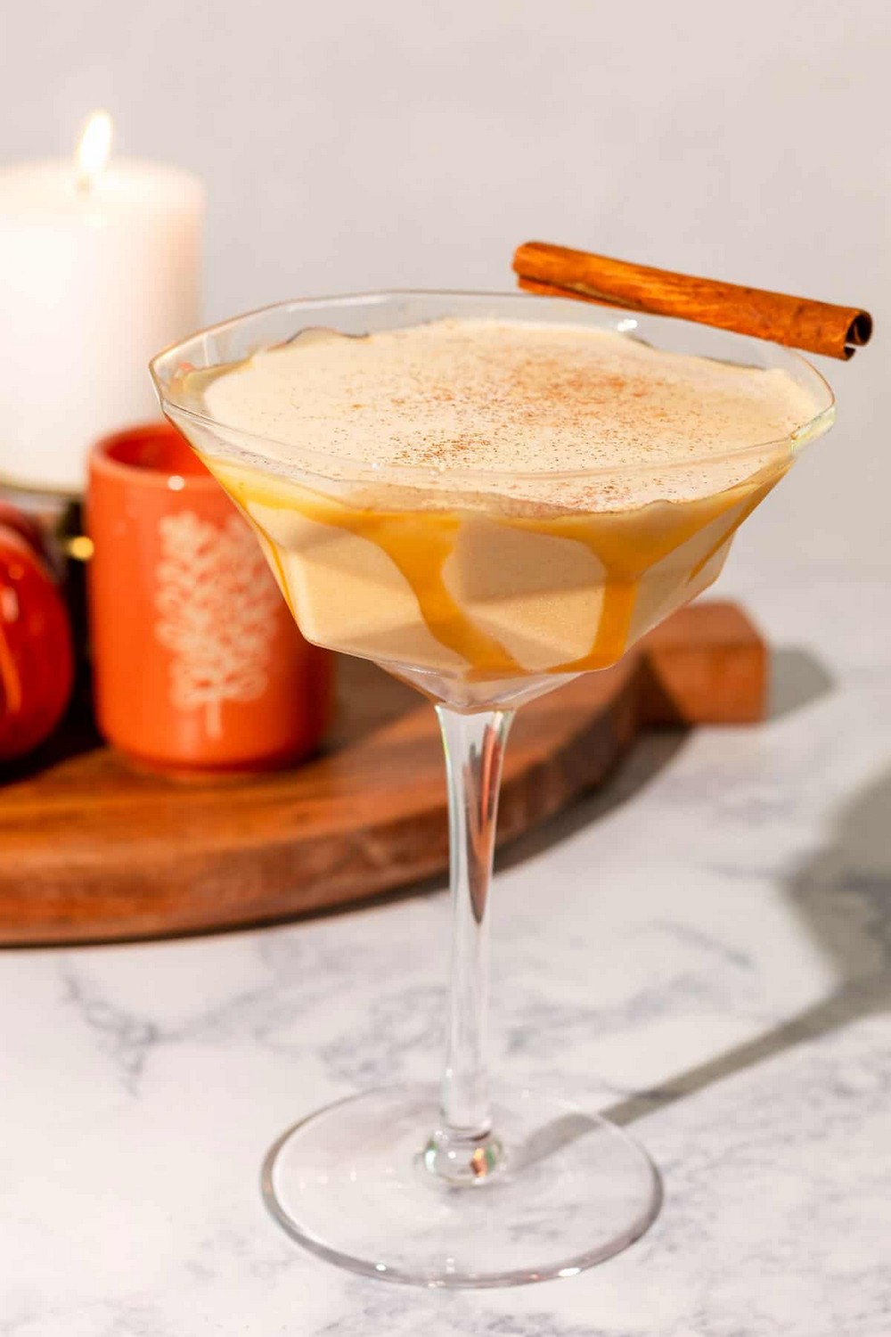 Pumpkin Mudslide Cocktail With Caramel