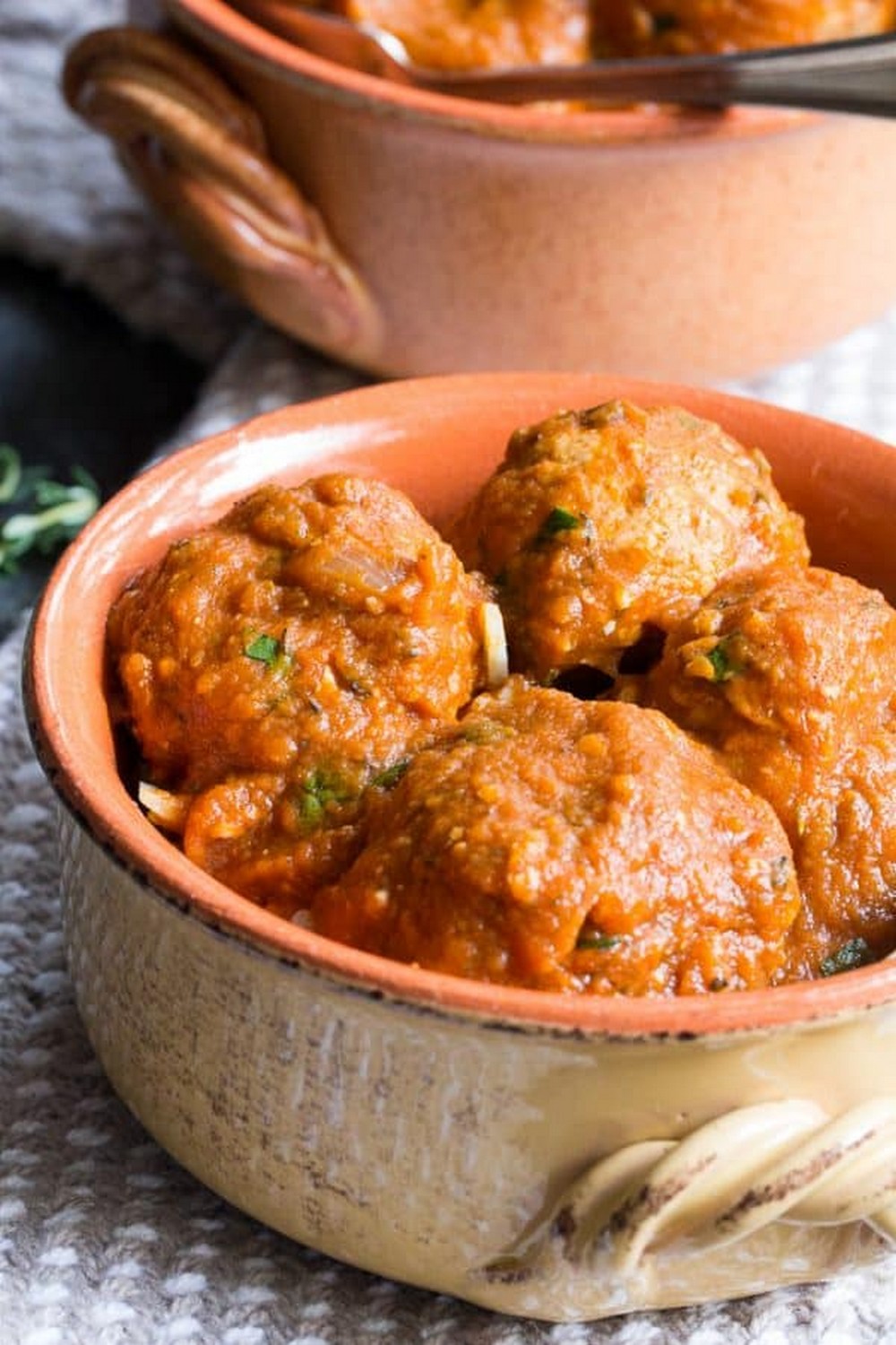 Pumpkin Turkey Meatballs With Creamy Harvest Tomato Sauce
