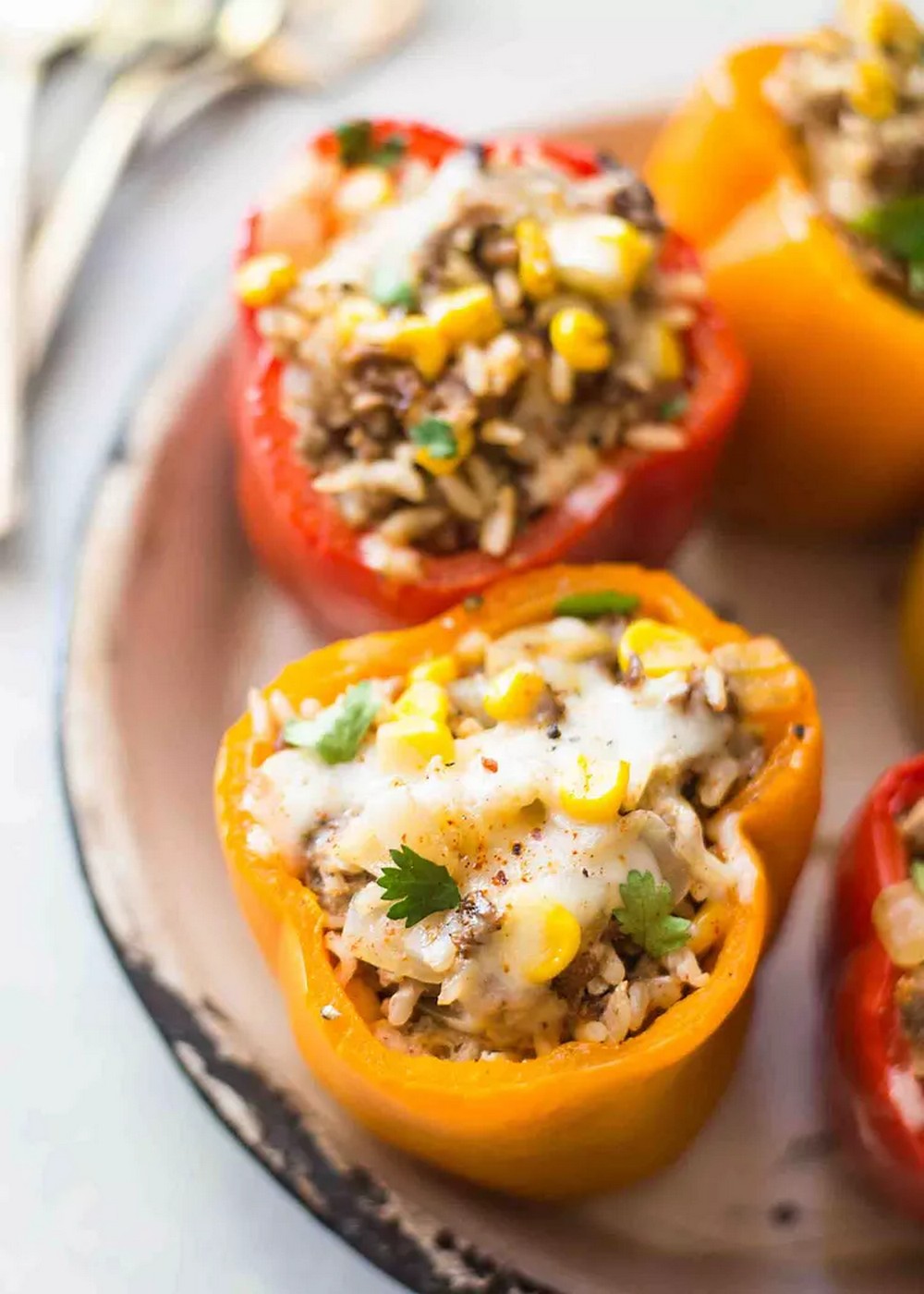 Slow Cooker Cajun-Spiced Stuffed Peppers