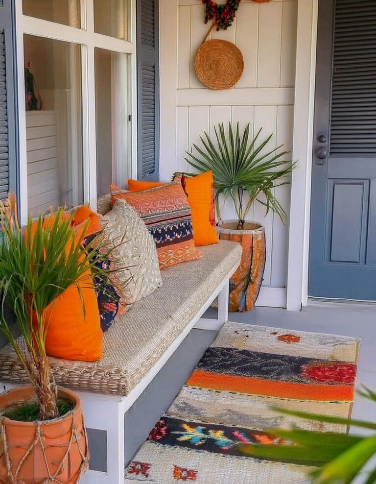 10 Easy Small Front Porch Decor & Style Ideas - Julie Ann Art