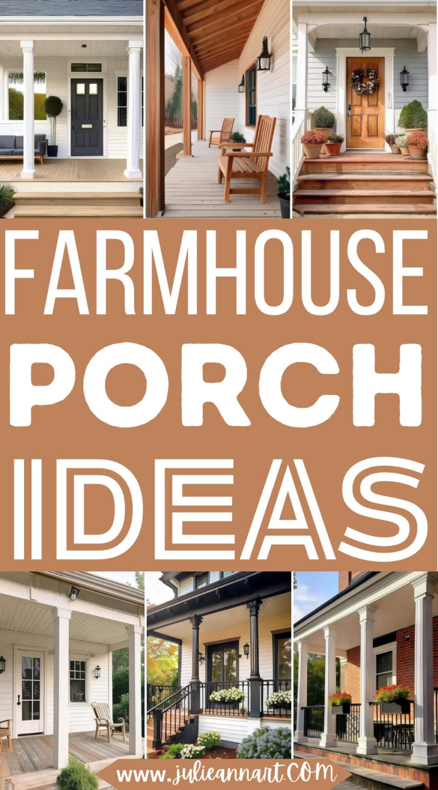10 Farmhouse Porch Columns Decor Design & Ideas - Julie Ann Art