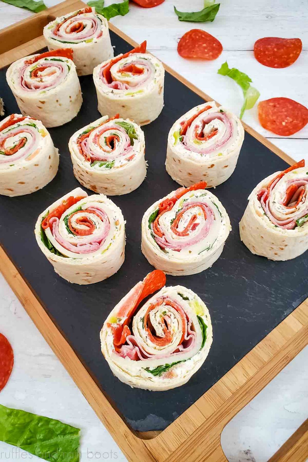 Italian Meat Pinwheel Sandwiches