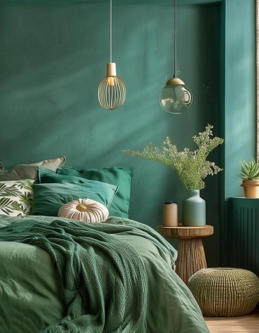 Balanced Teal Bedroom