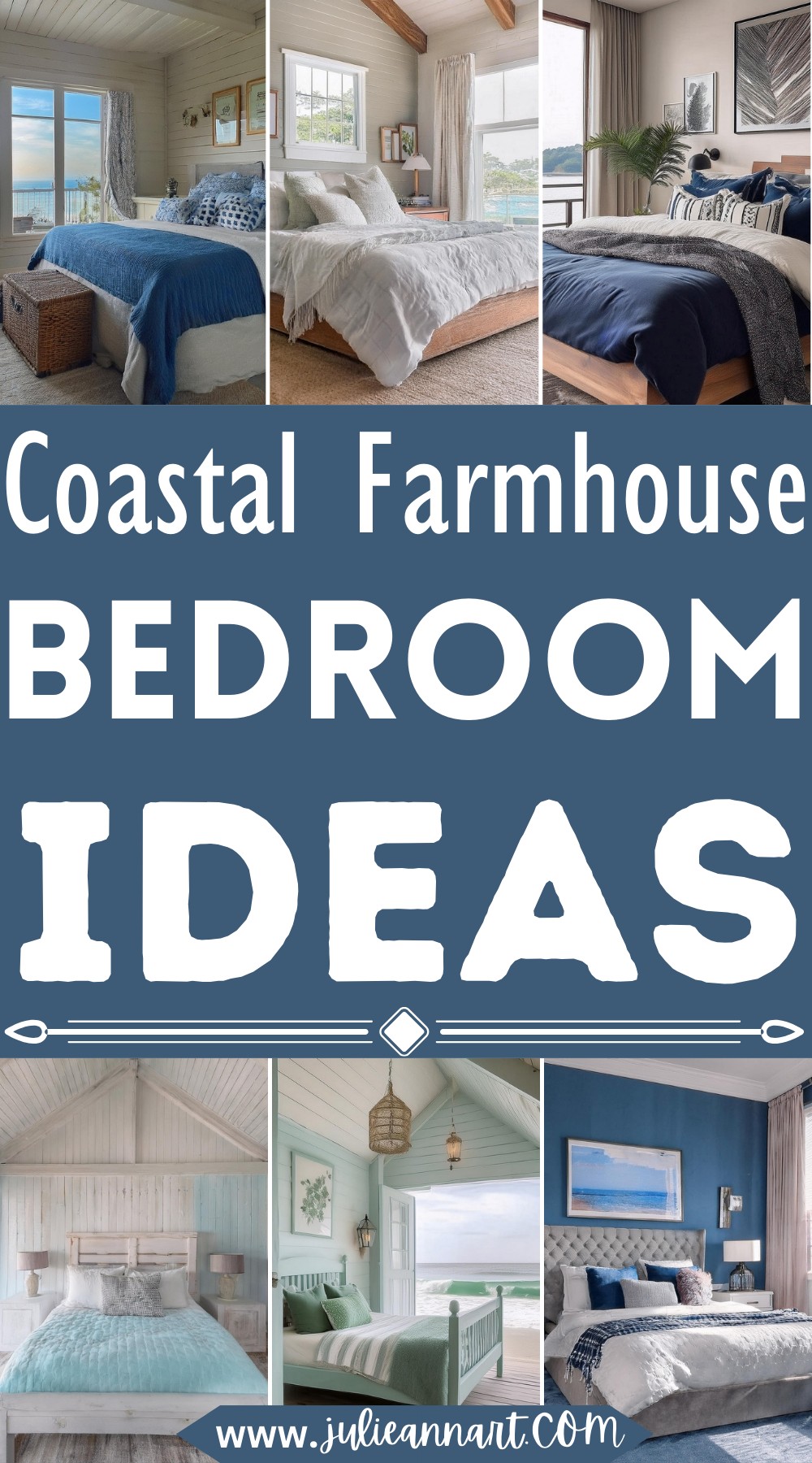 Coastal Farmhouse Bedroom Ideas