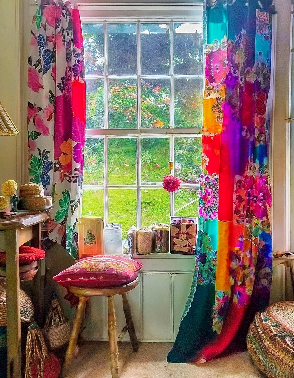 Dynamic Patchwork Curtains