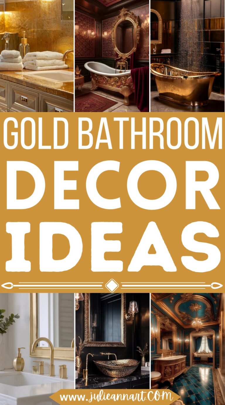 10 Unique Shiny Gold Bathroom Decor Ideas - Julie Ann Art