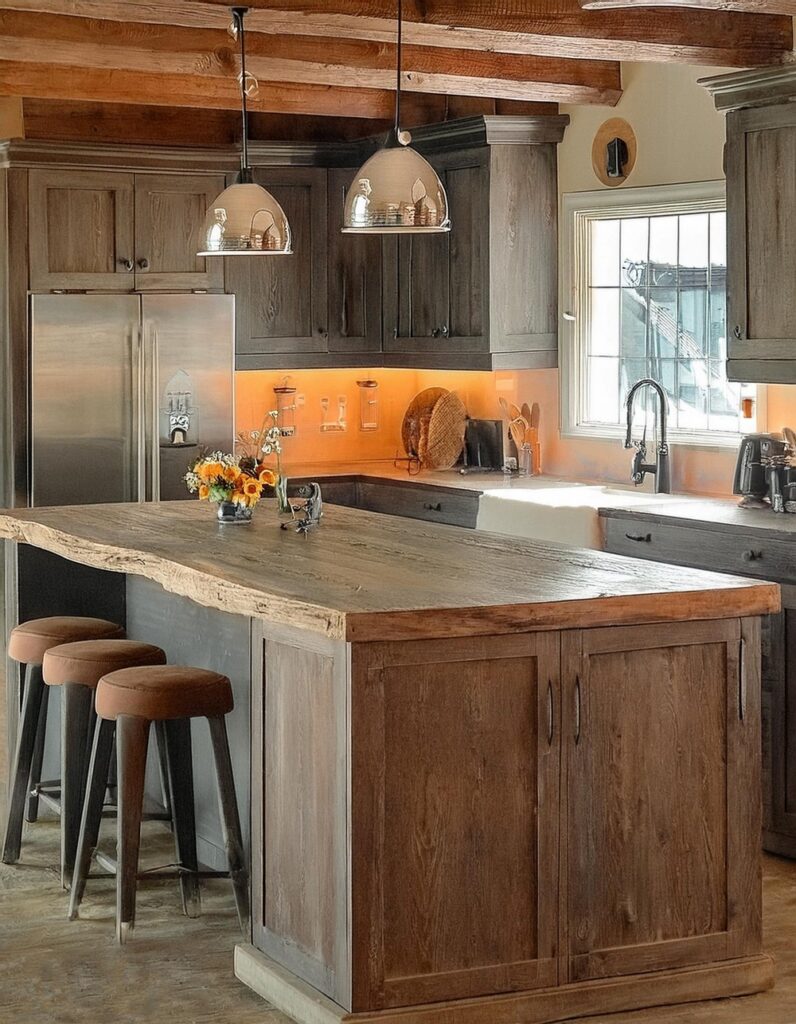 10 Unique Farm House Style Rustic Kitchen Ideas - Julie Ann Art