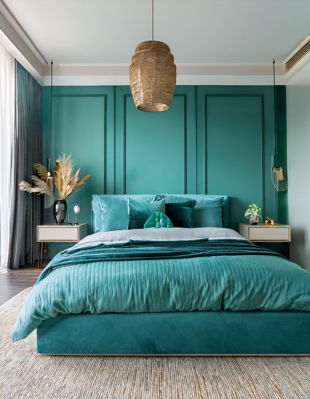 Best Accents for Rich Teal Bedrooms