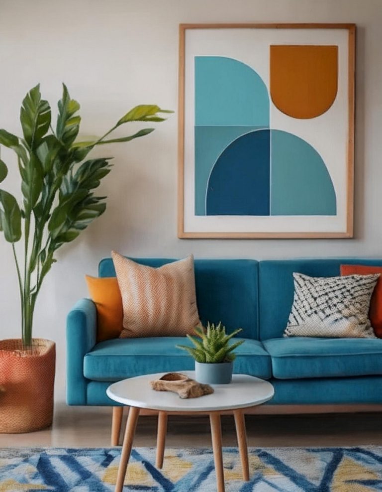 Blue Refresh Modern Living Room