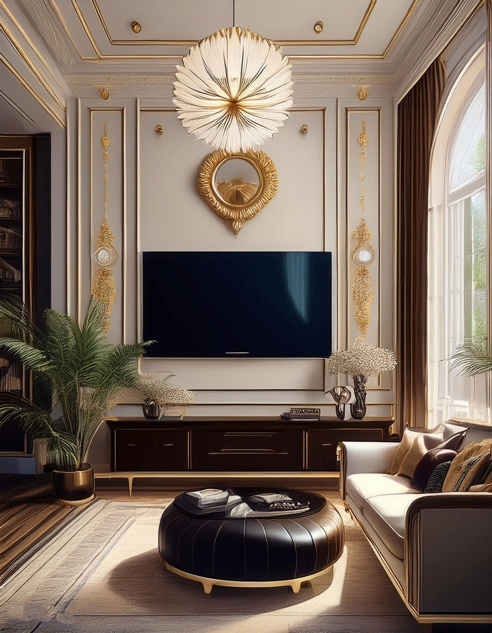 Classic Living Room Tv Wall Accent