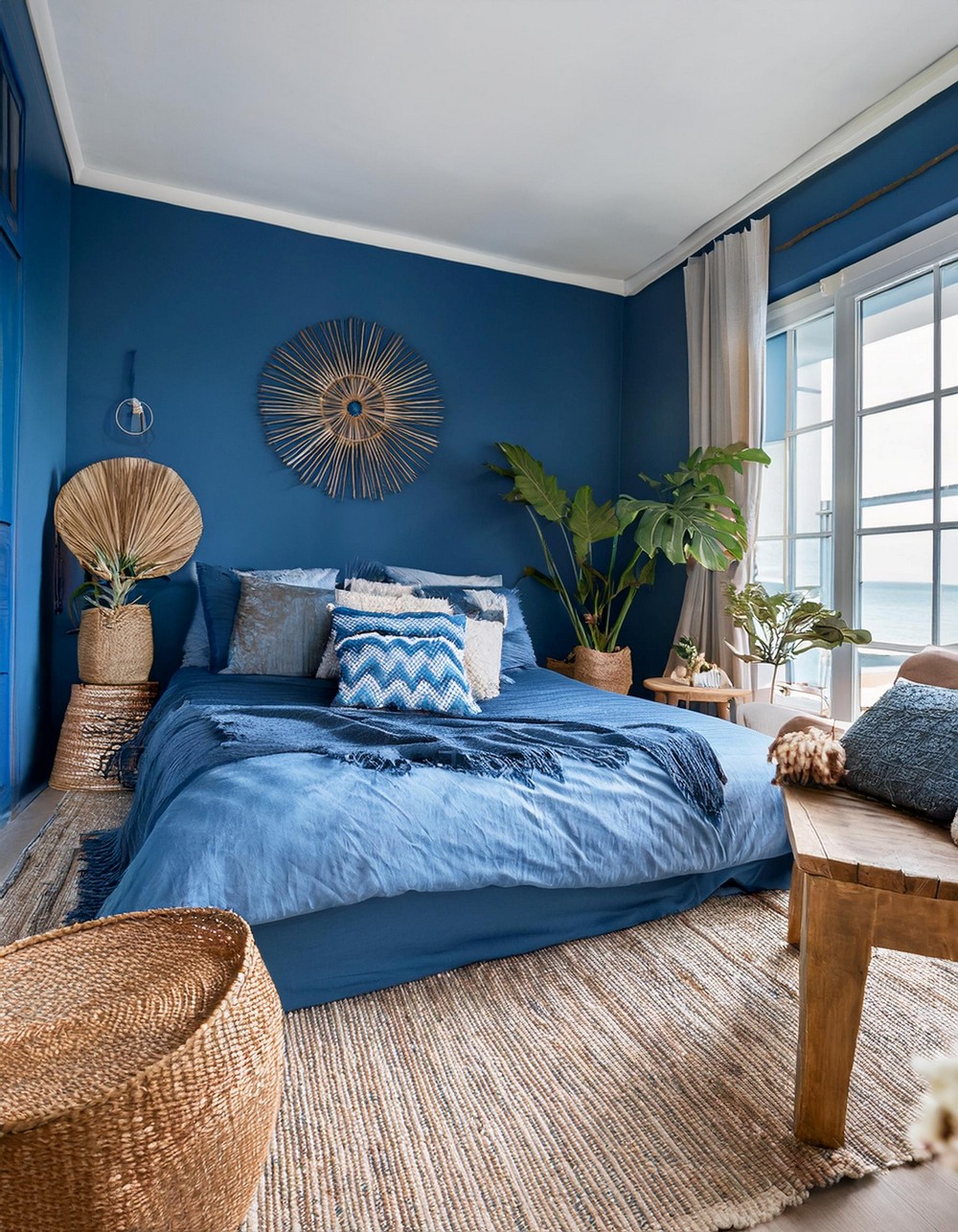 Dark Blue Coastal Bedrooms
