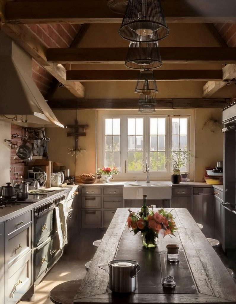 10 Classical Vintage Rustic Country Kitchen Design Ideas - Julie Ann Art