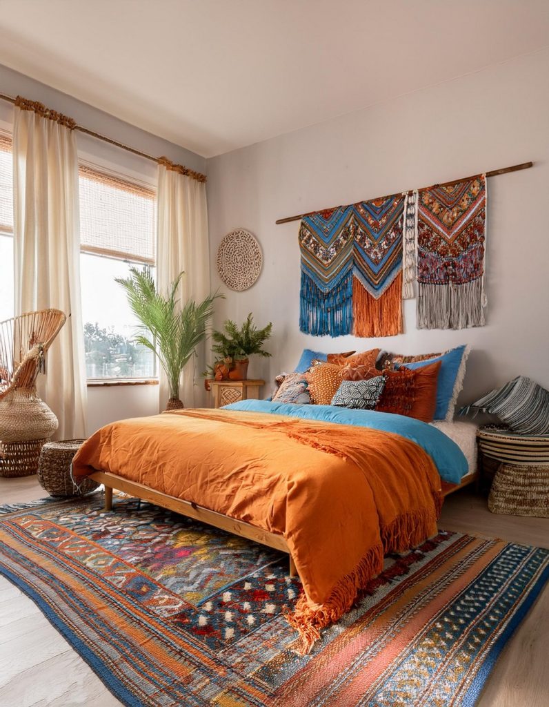 10 Unique & Vibrant Boho Bedroom Color Ideas - Julie Ann Art