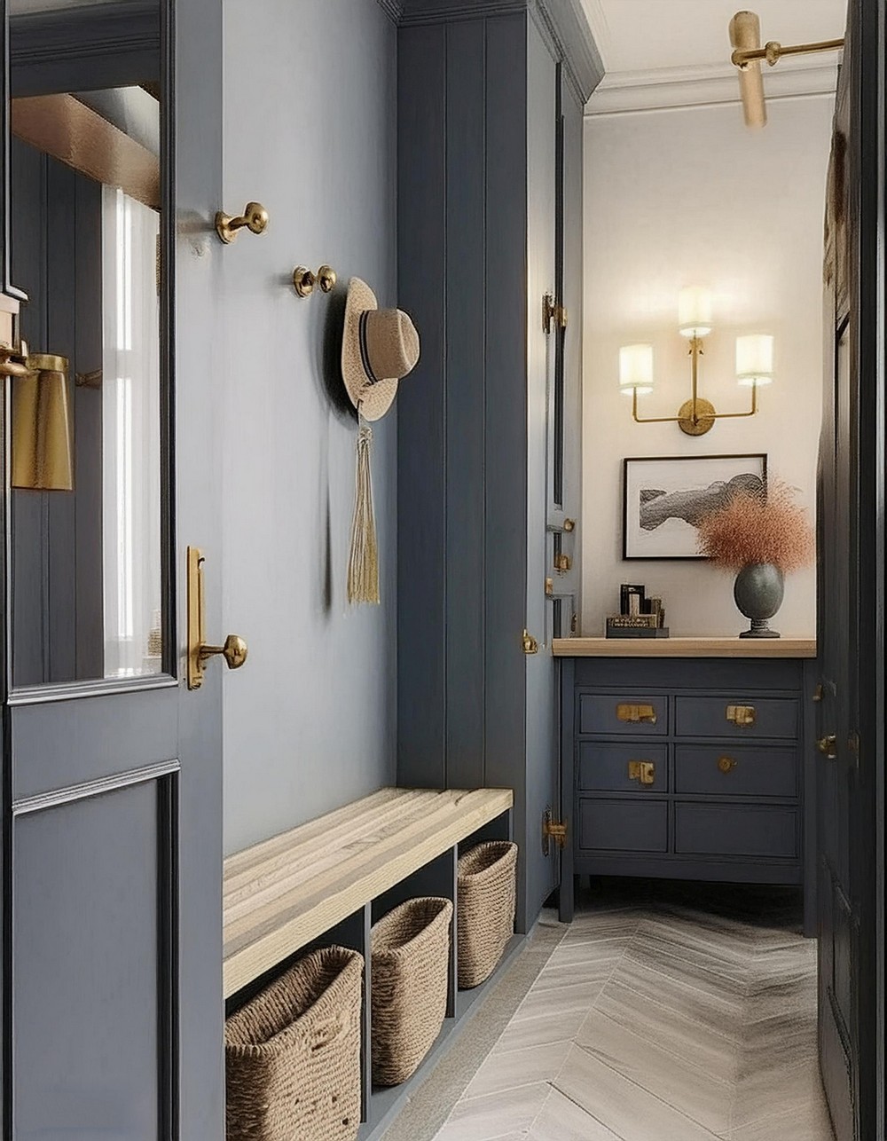 Mudroom With Cubbies and Locker