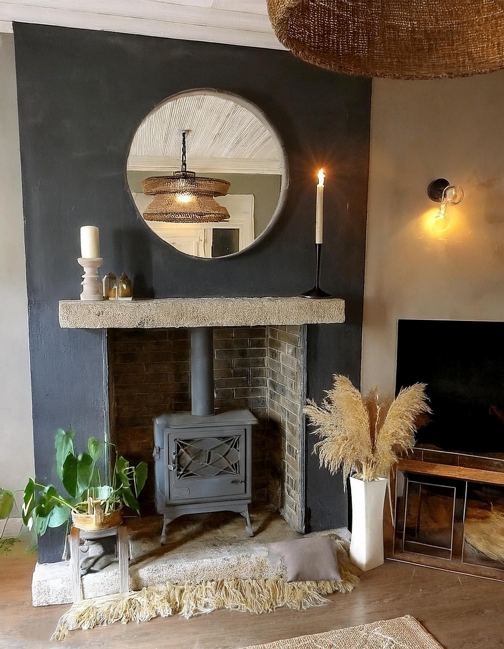 Open Plan Fireplace Mantel