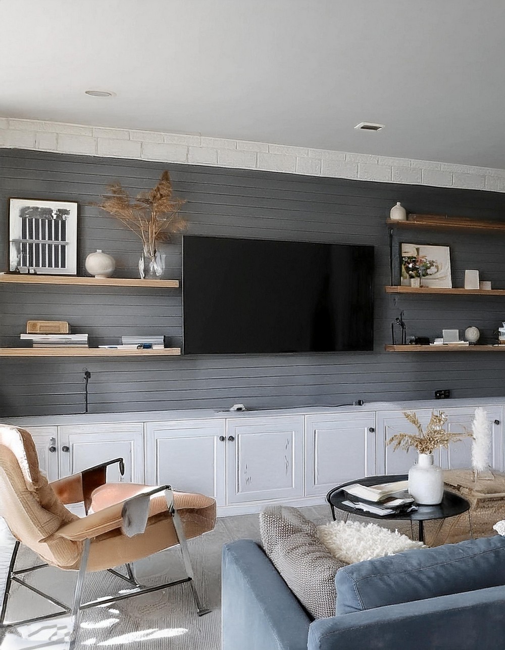 Shiplap TV Wall Design