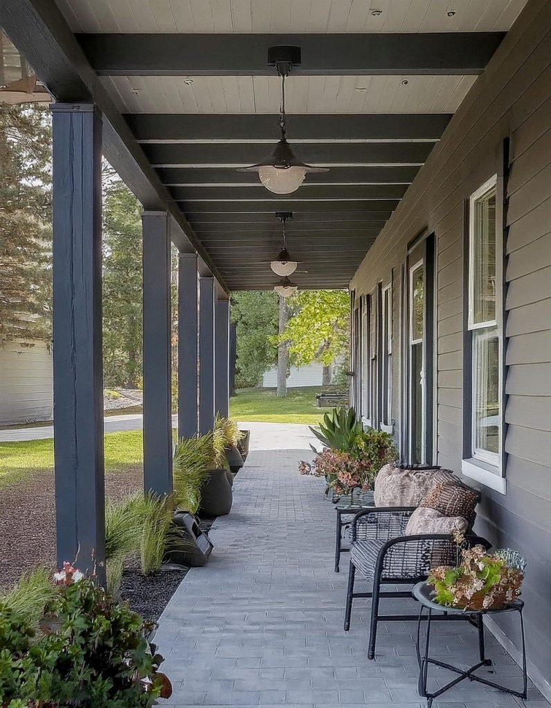 10 Easy To Adopt Narrow Front Porch Decor Ideas - Julie Ann Art