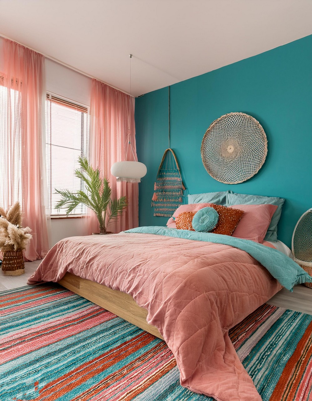 Vibrant Pink and Teal