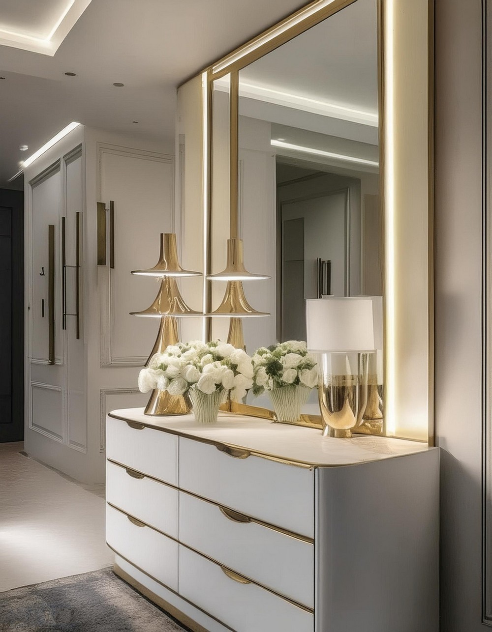 White Wooden Dresser