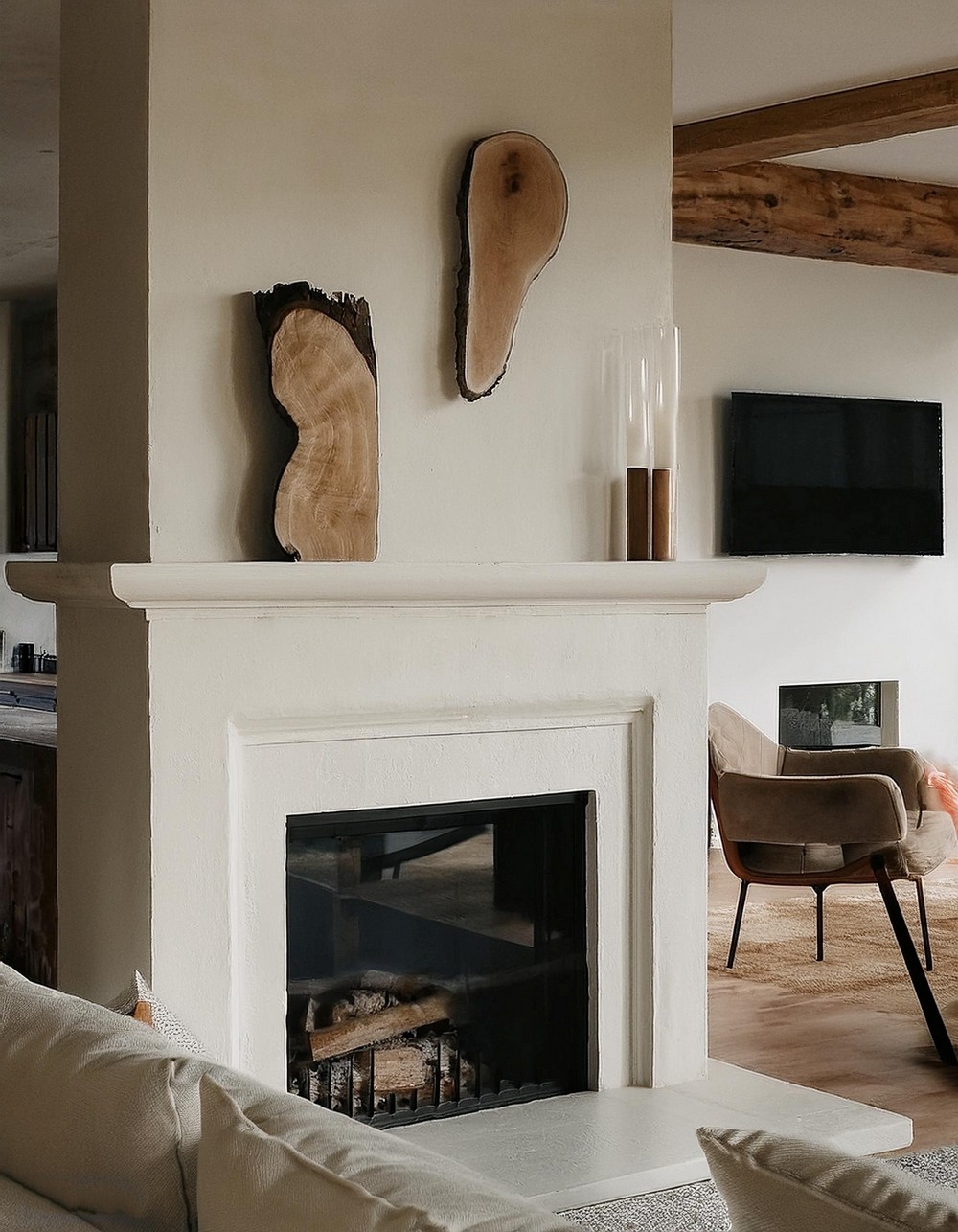 Wooden Antique Mantel Decor